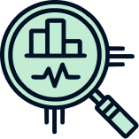 assess magnifying glass logo